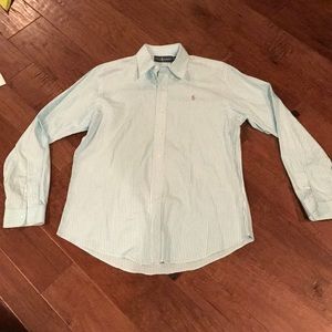 Blue Pinstripe Men's Ralph Lauren Button Down
